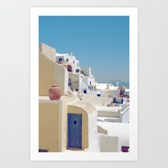 Santorini Door VIII Art Print