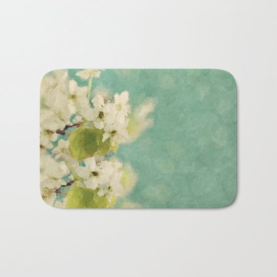 Dream of spring - Apple Blossom Appleblossoms Flower Floral Bath Mat