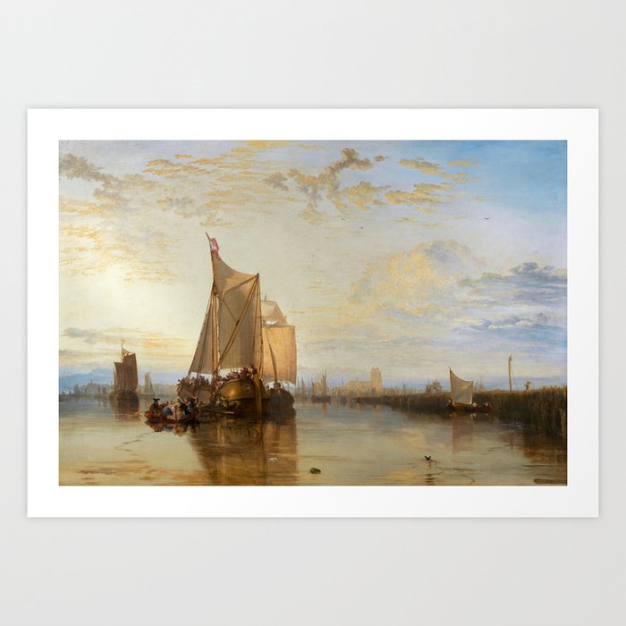 Dort or Dordrecht, The Dort Packet-Boat from Rotterdam Becalmed, 1818 by Joseph Mallord William Turner  Art Print