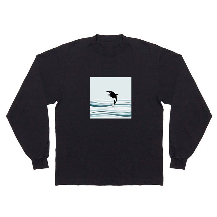 Killer Whale Killer Waves Long Sleeve T Shirt