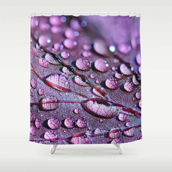 Drops in Shades of Purple Shower Curtain