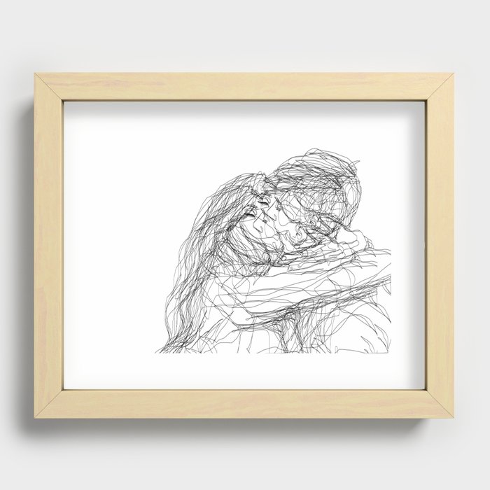 make-out? (B & W) Recessed Framed Print