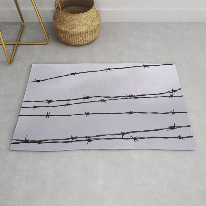 Barbed store wire rug