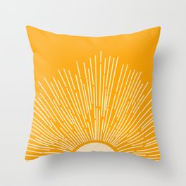 Marigold Burning Sun Throw Pillow