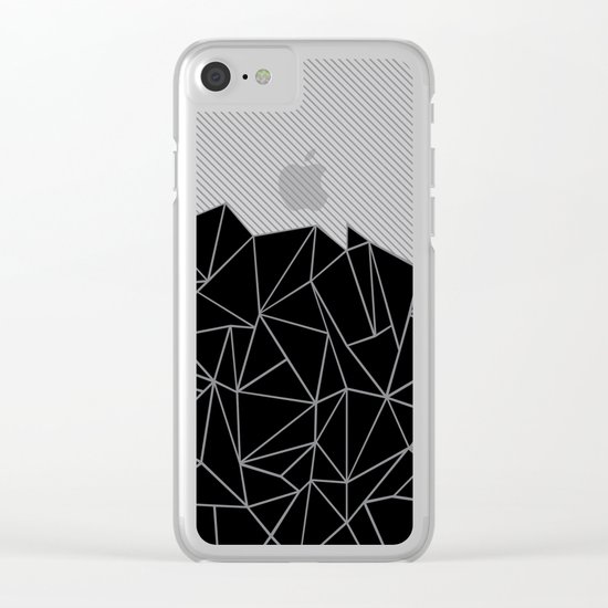 Ab Lines 45 Grey and Black Clear iPhone Case