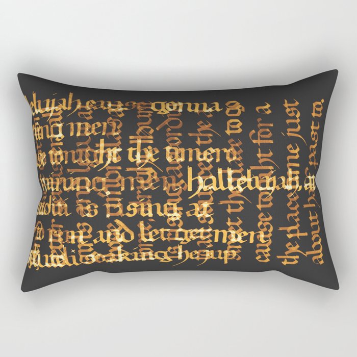 Calligraphy Gothic Rectangular Pillow