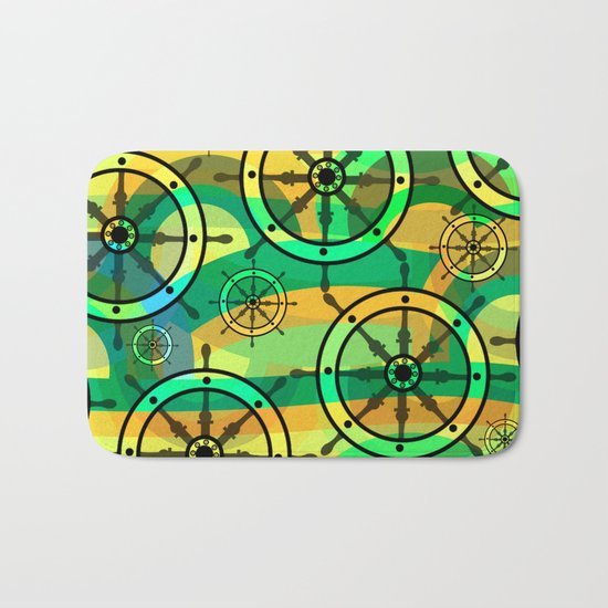 Ship wheels II Bath Mat