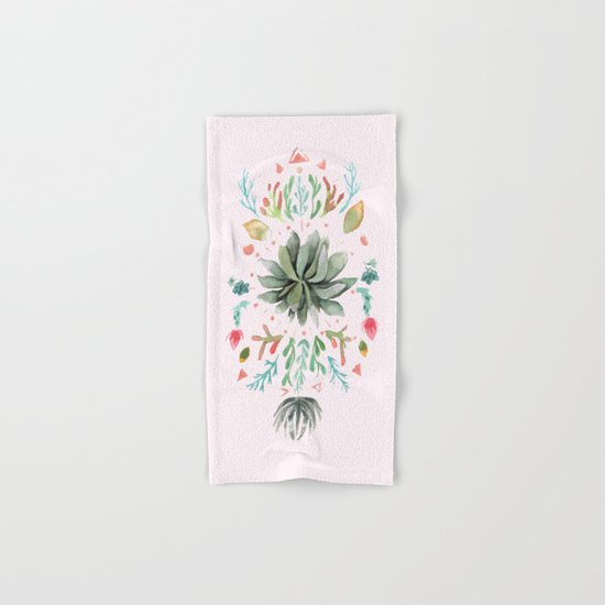 Tropical Succulents Hand & Bath Towel