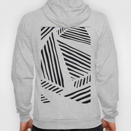 Black And White Abstract Triangle Geometric Scatter Pattern Hoody