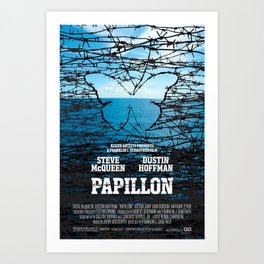 Papillon Movie Poster Art Print