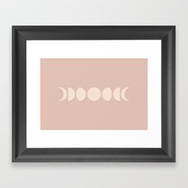 Minimal Moon Phases IV Framed Art Print