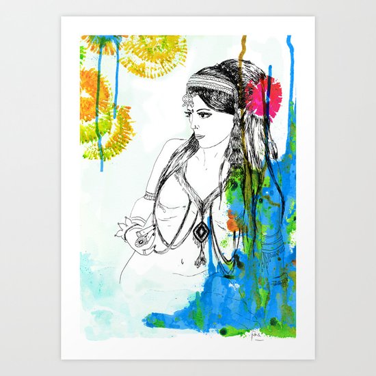 Tribal Beauty 6 Art Print