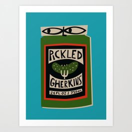 Pickled Gherkins Art Print