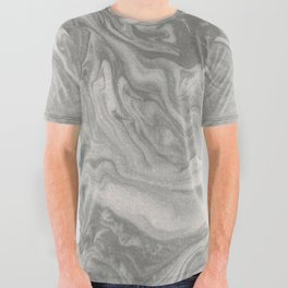 Acting kinda shady: BLACK WHITE GREY MARBLE All Over Graphic Tee