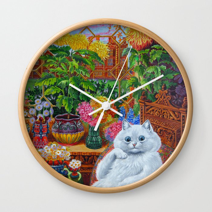 'Master of Cat College' Vintage Cat Art by Louis Wain Wall Clock