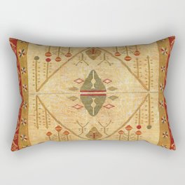 Bikaner Dhurrie Northwest Indian Kilim Print Rectangular Pillow