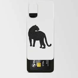 digital painting of a black leopard Android Card Case