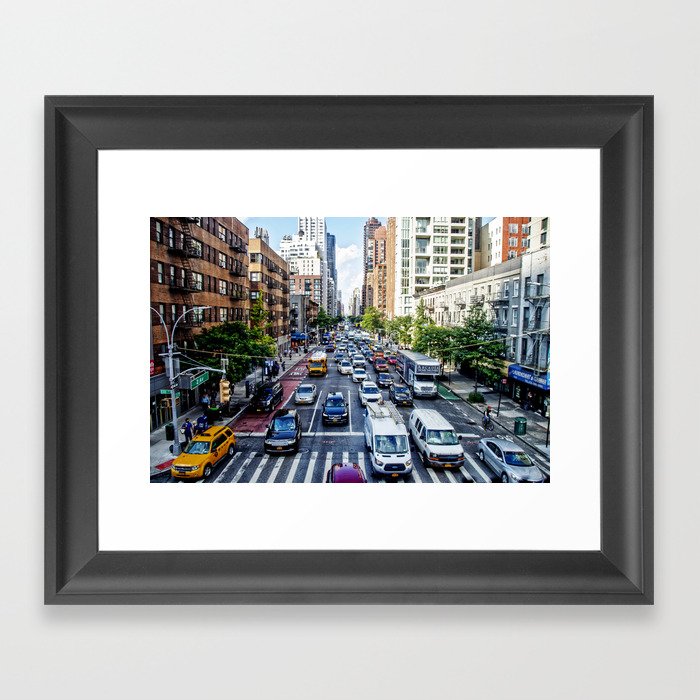 NYC Life, UES, 2 Ave & E 60th Framed Art Print