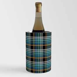 Vibrant modern Scottish lines on black Wine Chiller