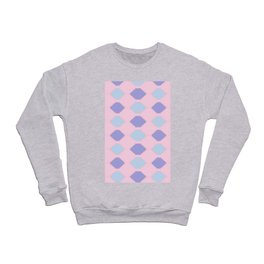 Whimsical Puzzle - Mosaic Tiles Pattern in Pink and Pastel Crewneck Sweatshirt