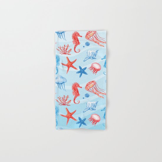 Marine Pattern 09 Hand & Bath Towel