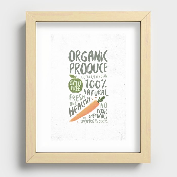 Organic Produce Recessed Framed Print