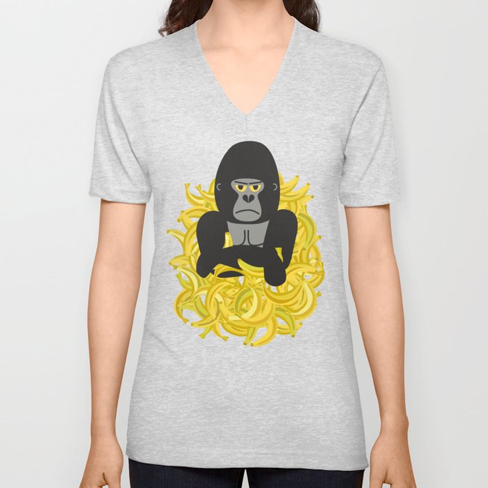 Gorillas and bananas by unPATO V Neck T Shirt