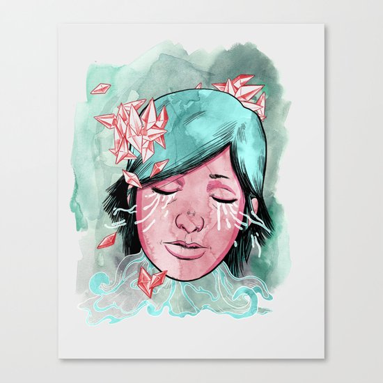 Broken Up Over Crystals Canvas Print