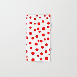 Kusama Inspired Red Dot Minimal Design Hand & Bath Towel