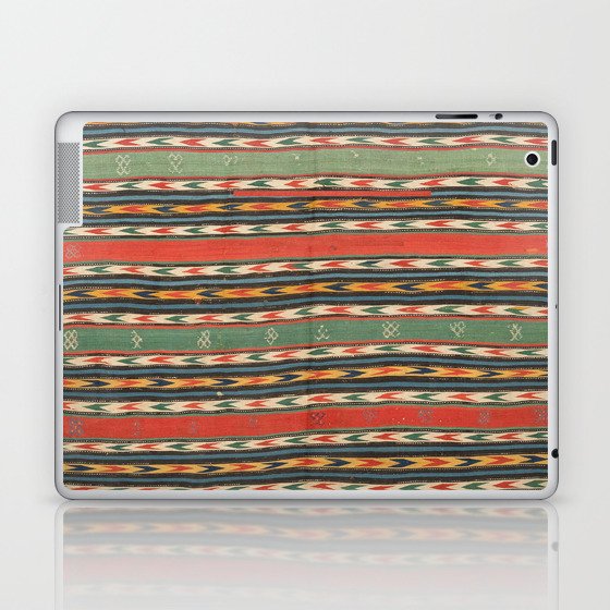 Antique Turkish Circassian Kilim Rug Vintage Tribal Carpet Laptop & iPad Skin