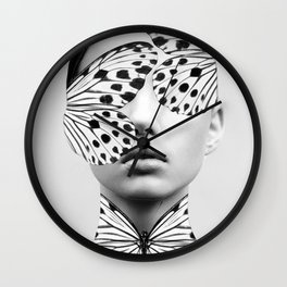 Woman Butterfly Wall Clock