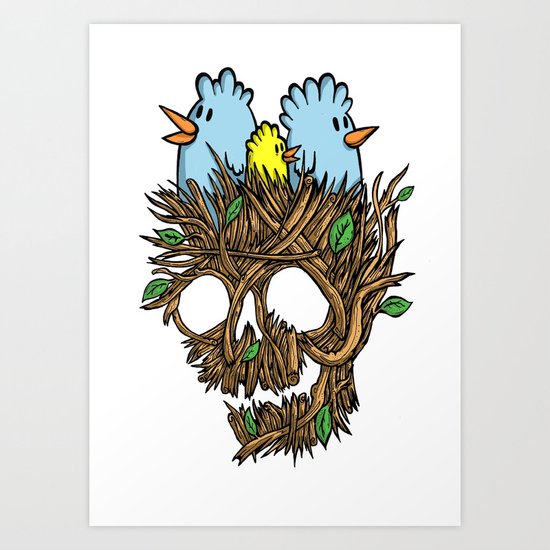 Skull Nest Art Print