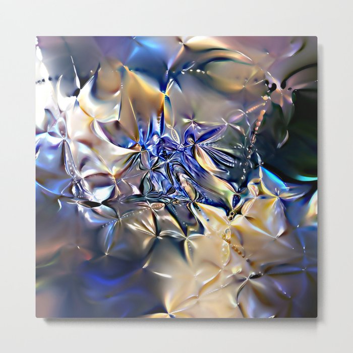 Shiny foil - haptic structure  -  abstract plastic look 207 - decor design Metal Print