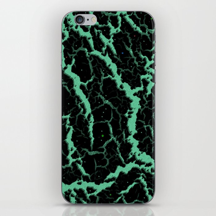 Cracked Space Lava - Mint iPhone Skin