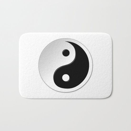 Yin Yang Symbol Bath Mat