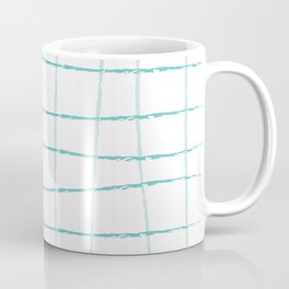 Blue Grid Wallpaper Coffee Mug
