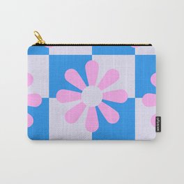 Checkerboard Flowers Carry-All Pouch