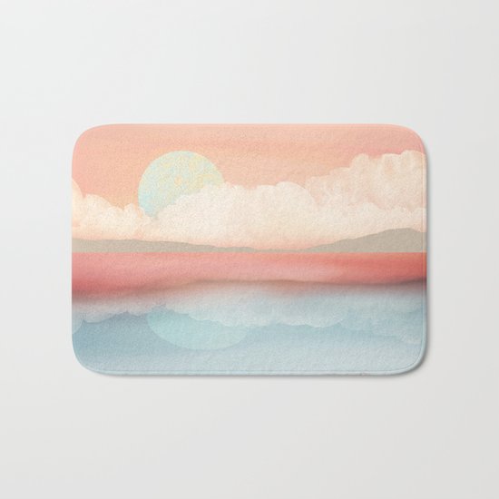 Mint Moon Beach Bath Mat