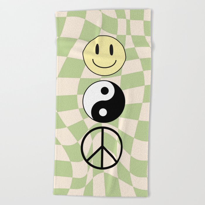 Smile and Peace Beach Towel
