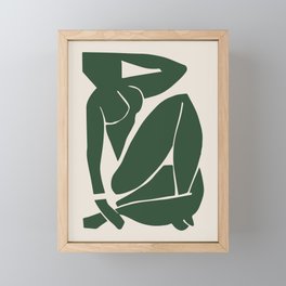 Forest Green Henri Matisse Abstract Nude III, Matisse Art Decoration Framed Mini Art Print