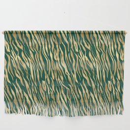 Green Gold Tiger Skin Print Wall Hanging