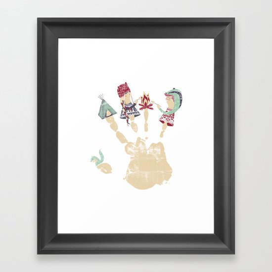 MARSHMALLOWS & CAMPFIRESa Framed Art Print