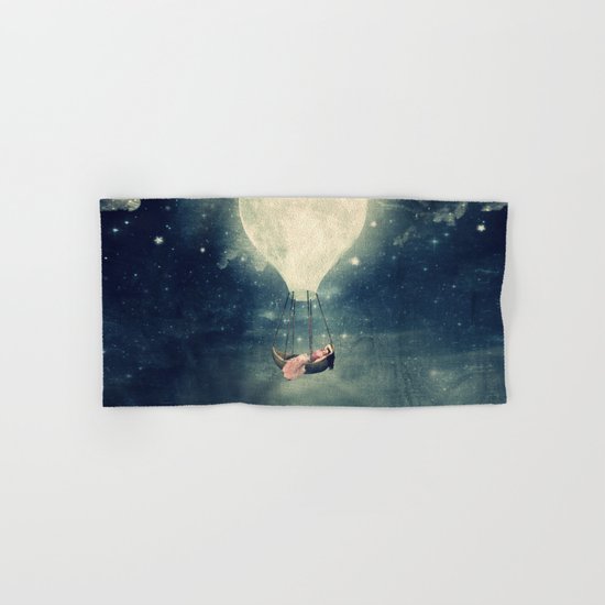 Moon Reverie over Paris Hand & Bath Towel