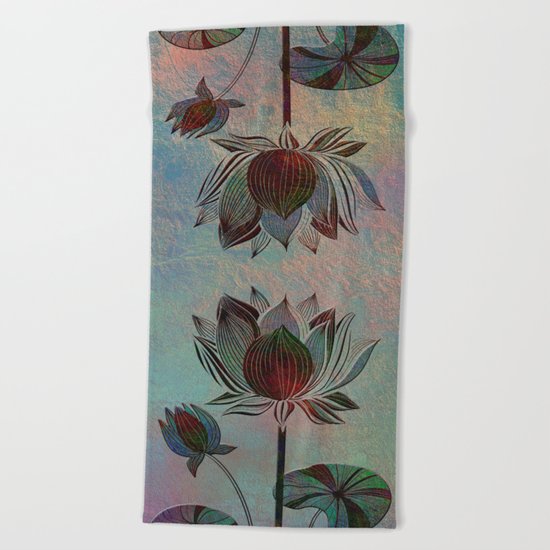 Water Lily Beach Towel