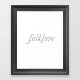 Folklore Flower Outline Framed Art Print