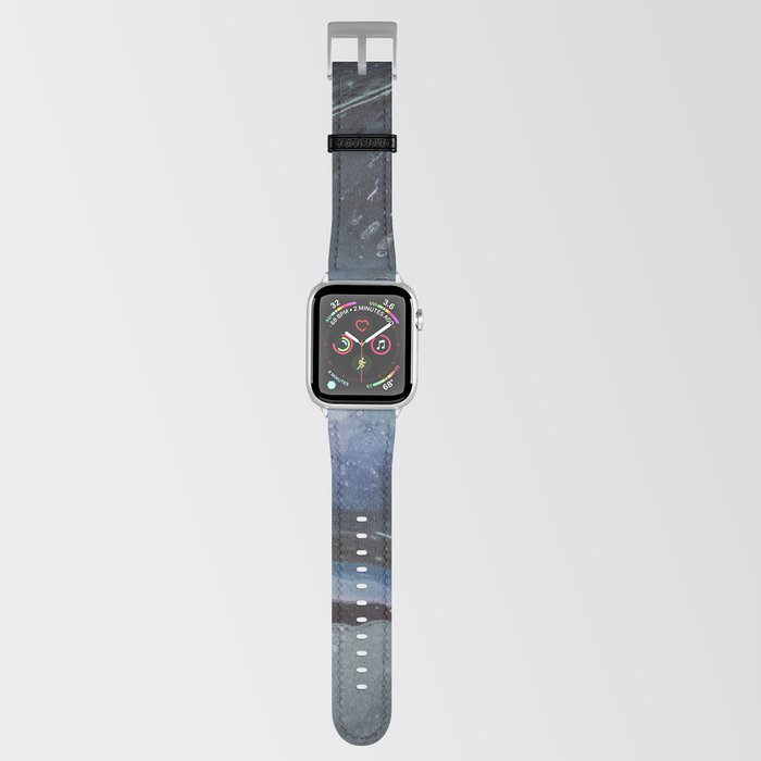 Blue Green Modern Art Abstract Marble Painting Apple Watch Band