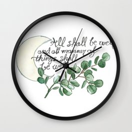 All Shall Be Well Wall Clock
