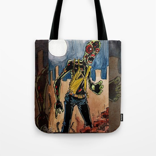 zombie in the ruins Tote Bag