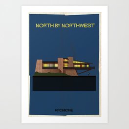 North by Northwest Directed by Alfred Hitchcock Art Print