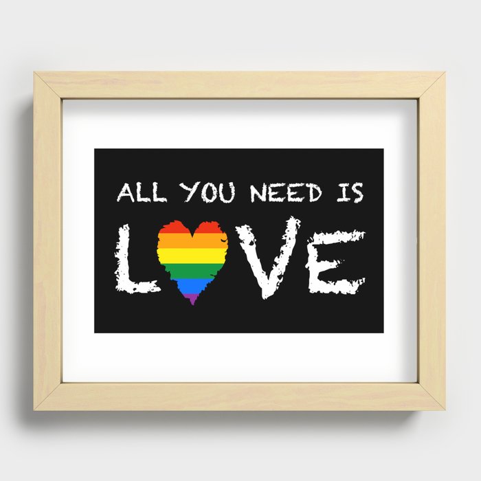ALL YOU NEED Recessed Framed Print